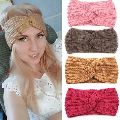 Women Warm Knitted Winter Headband Bow Knot Turban Head Wrap Girls New Winter