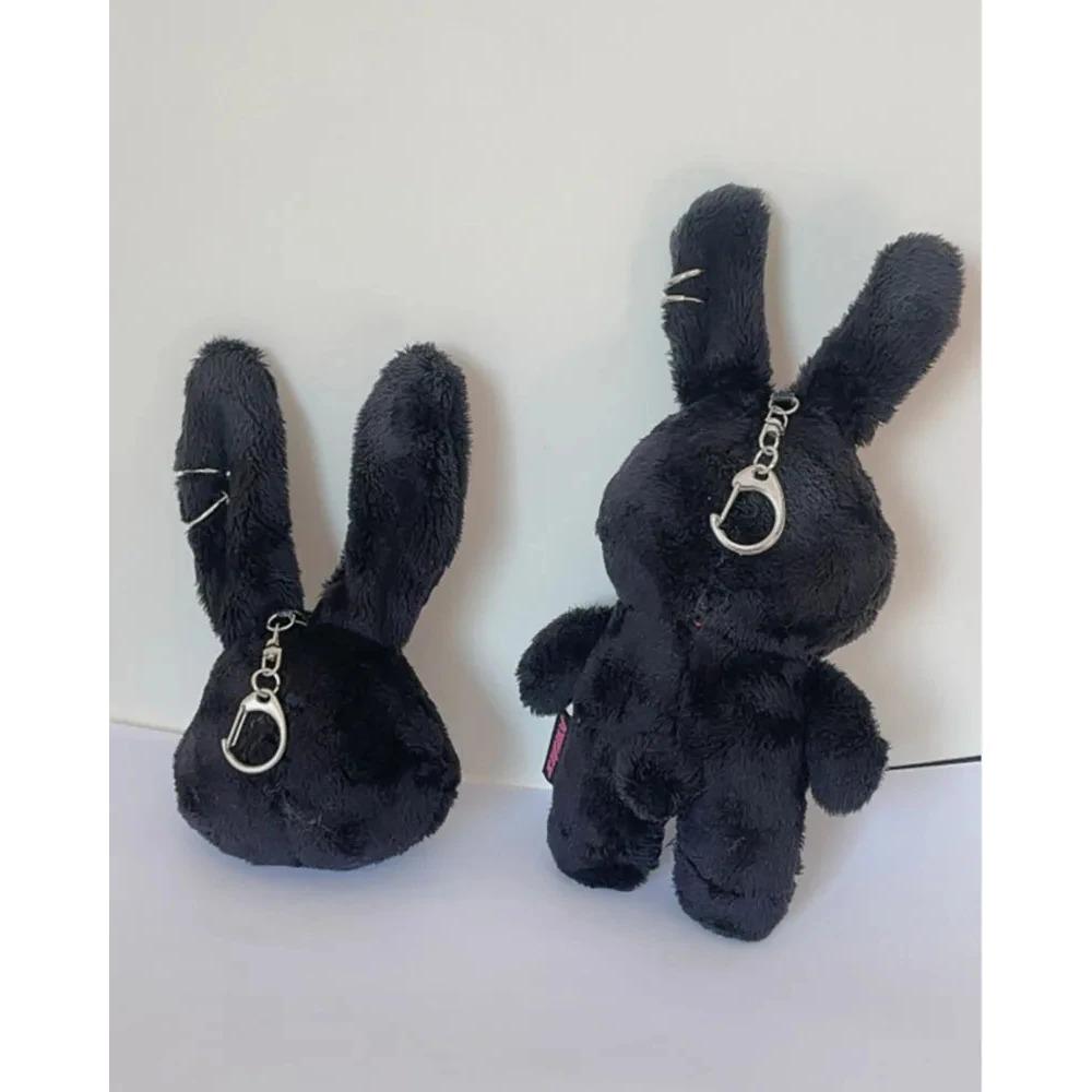 Chaveiro de pelúcia fofo de desenho animado de 6 a 19 cm, faixa de cabelo preta, pingente de orelha longa, bolsa, acessório, chaveiro, presente para fãs de Kpop Idols Yeosang San