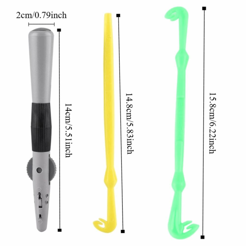 Manual Tool Fishing Hook Tier with Two Fishing Knot Tool Single and Double Hook Fishing Tier Tackle Accessory Knot Tying Tool