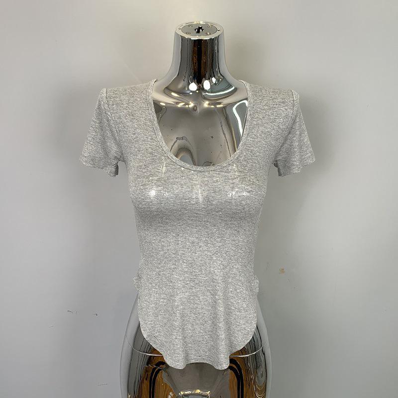 Korean Dongdaemun Sexy Low-Cut Bust-Enhancing Long-Sleeve Top