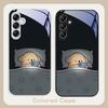 Staying Up Late Dog Male For Samsung Galaxy A01 02 03 Core A04 A14 4G A13 54 34 31 20 25 23 22 5G S21 Ultra S20 Glass Phone Case