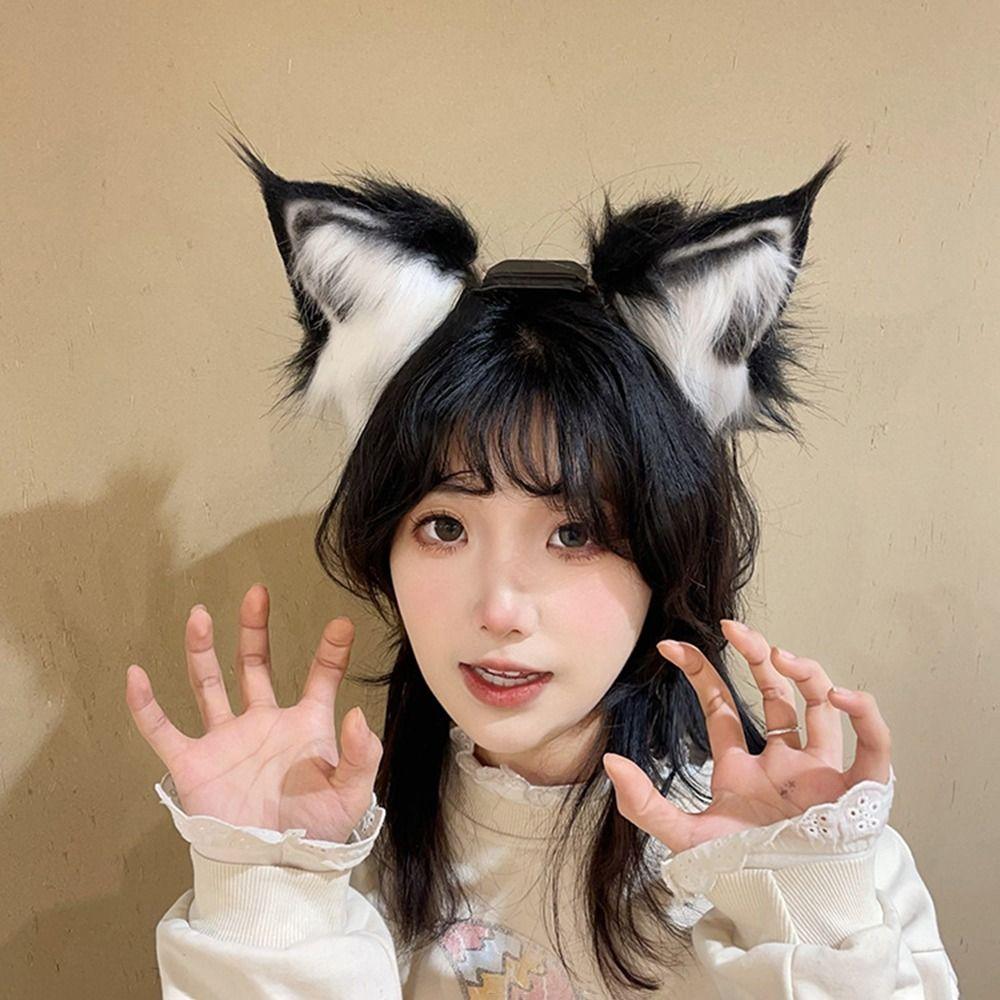 Rechargeable Electric Fox Ear Headband Detachable Cosplay Headpiece Movable Cat Ears Cosplay