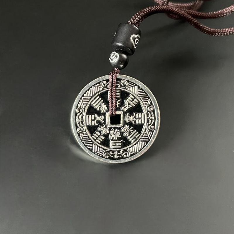 Berg Geist Geld Messing Vergoldter Anhänger Herren Vintage Kupfermünze Antike Friedensschnalle Verstellbar Paar Ethnischer Stil
