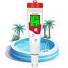 Pool Salt Tester pH Meter New Update Digital pH Tester Salinity Meter with Multiple Parameters Display for Pool Water Quality TDS EC Salt Meter for