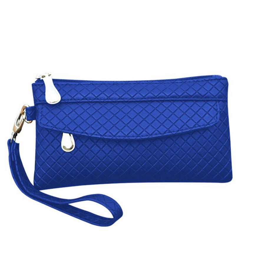 Women's Simple Clutch Bag Embossed Plaid Small Bag Grocery Shopping Coin Purse