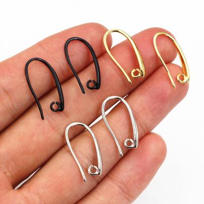 20 x 11 mm, 10 Stück, hochwertige, 7 Farben plattierte Messing-Ohrhaken im französischen Stil, Drahtohrringverschlüsse, Fassungen, Basisfassungen, Großhandel