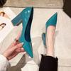 Fashion Pointed Toe With Heel Women's Shoes Blue Non Slip 2025 Trend Lastest Casual Spring Beau Today Quick Delivery On Y2k Ladies Pumps