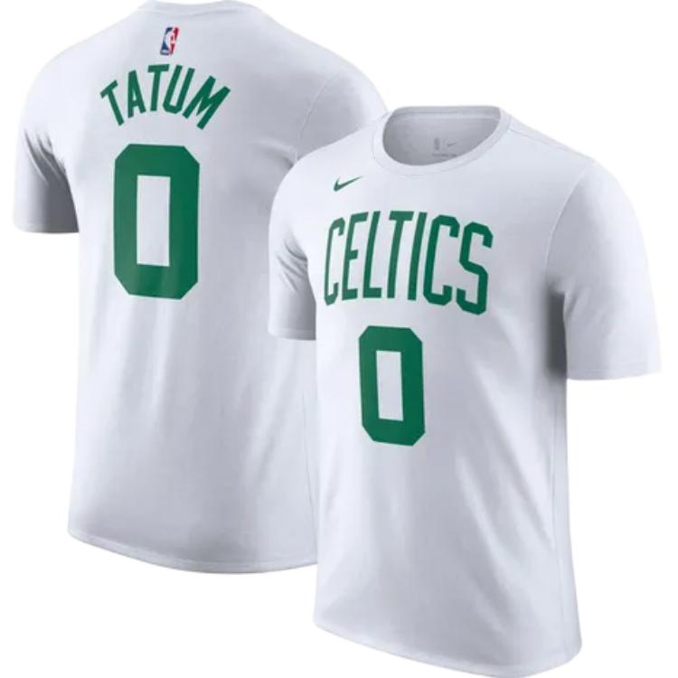 Nike NBA Boston Celtics Jayson Tatum T-shirt White/Green Men Streetwear DR6364-102
