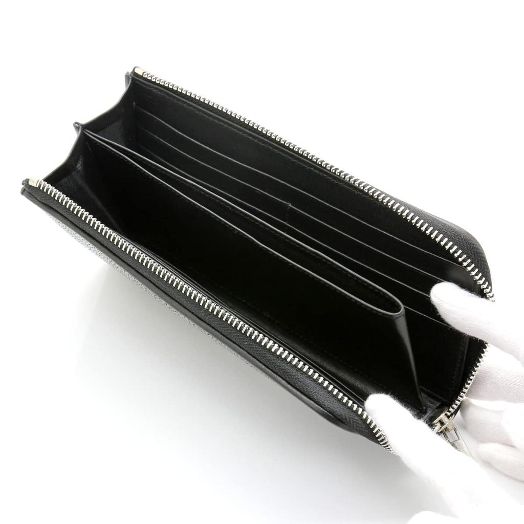 [Revetta] Stingray Leather Long Wallet, YKK Zipper, Black Interior, Galusha Leather, Stingray, Black, Men's & Women's, Genuine Leather [192stw-1]