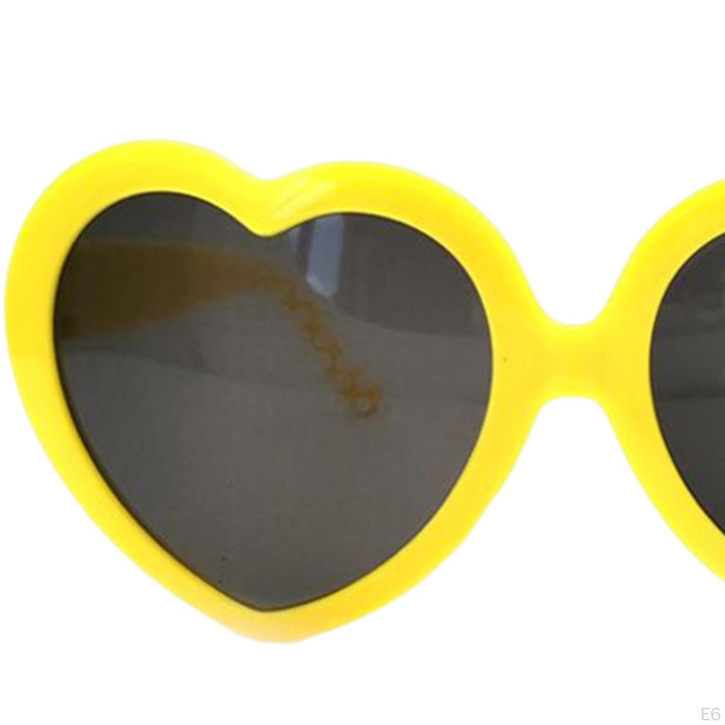 Effect Glasses Heart Sunglasses Beautiful Shaped UV400 for Party Festival Rave