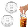 Heavy Wide Mouth Mason Jar Lid Transparent Cheese Fermentation Lid  Home Brewing