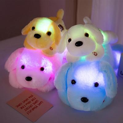 Color Luminous Dog Doll Plush Toy Puppy Dog Doll Children's Company Soothing Doll