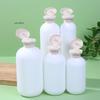 White Plastic Travel Shampoo Squeeze Bottles Refillable Containers with Flip Cap for Lotion Cream Shower Gel Foam Pump Bottles