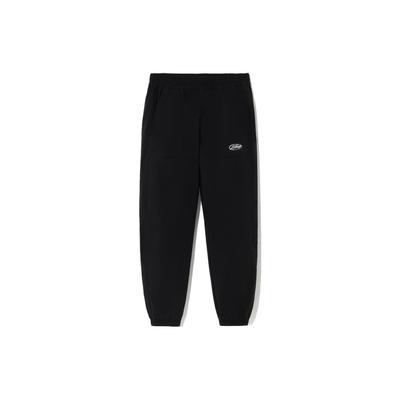 Li Ning Sports Trend Series Solid Color Loose Fit Casual Sports Long Pants Women Bottoms Black AYKS028-1