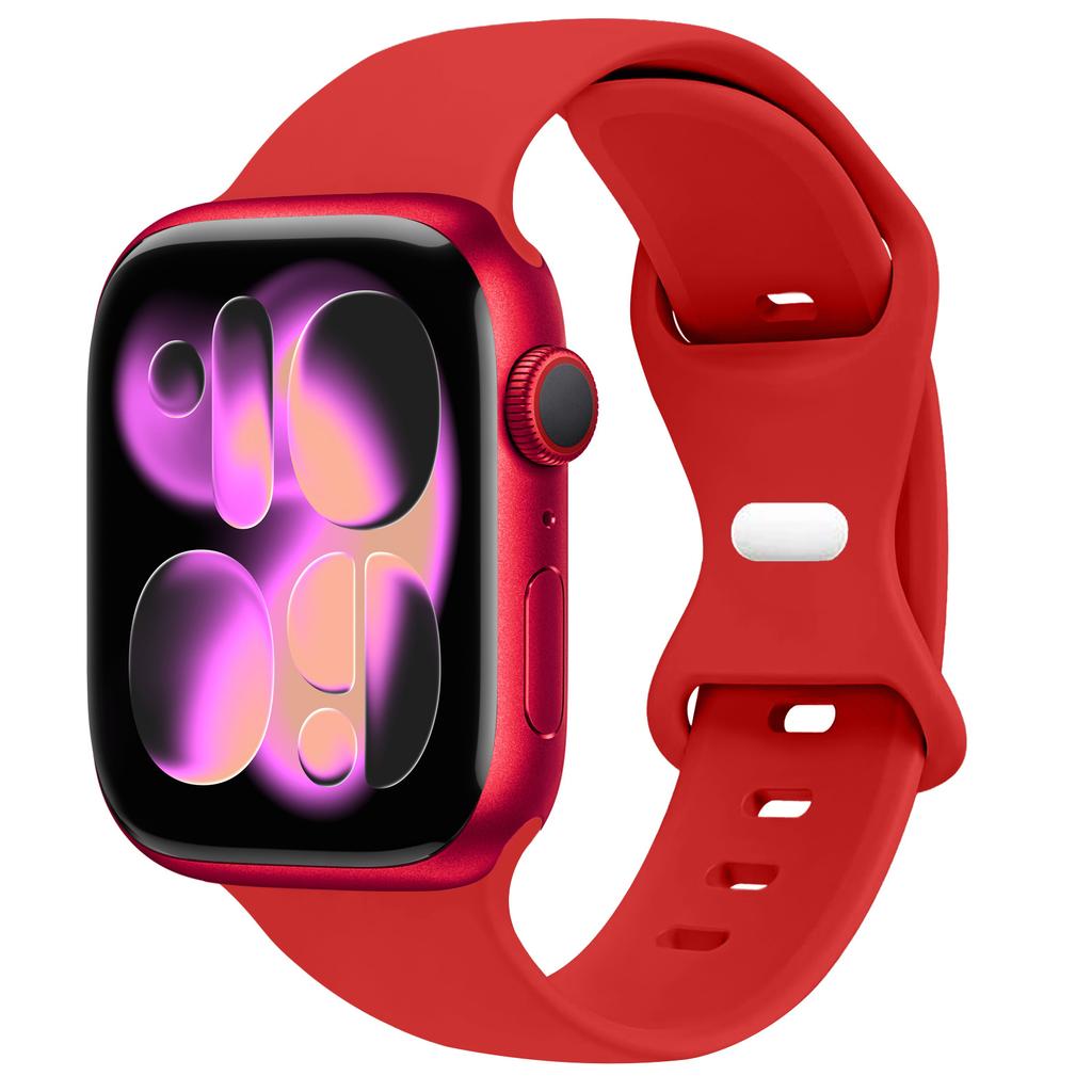 Sport Silicone Strap For Apple Watch Bands 40mm 44mm 46mm 45mm 41mm 49 42mm Correa Bracelet iWatch series 10 11 9 8 7 ultra 3 SE