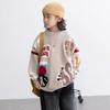 Boys Thickened Knit Pullover Sweater Winter Warm Top For Big Kids