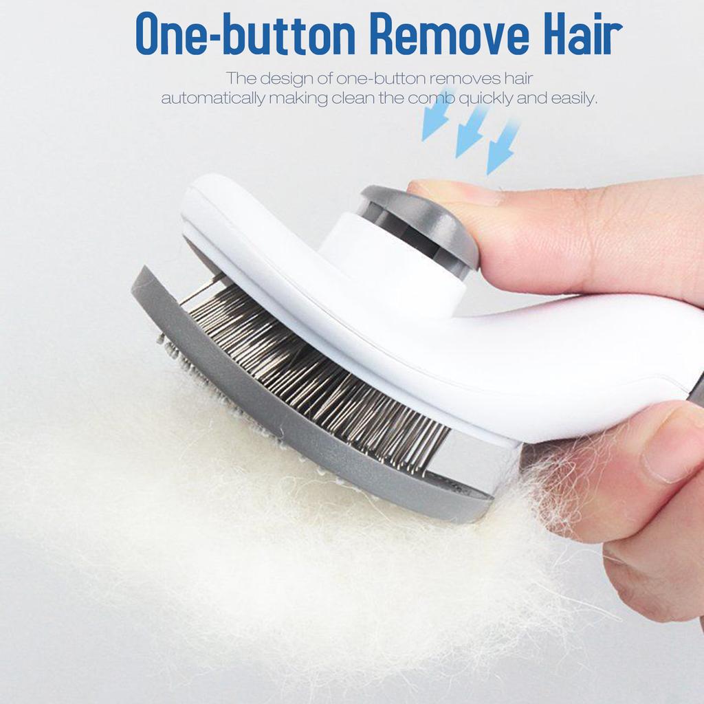 Pets Grooming Brush Hair Remover Shedding Grooming Tools for Cats One-button Remove Hair