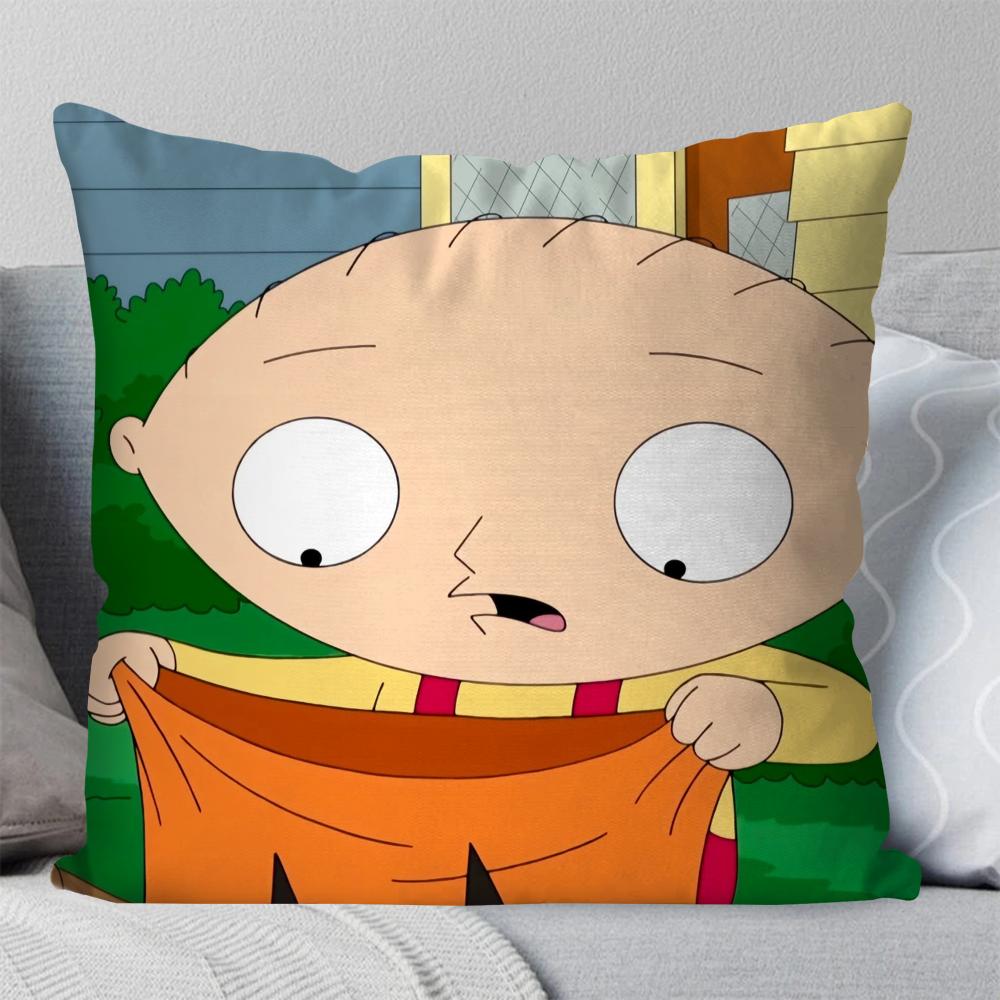 Animated F-family G-guy Drama Cartoon Pillow Case Square Pillow Bedroom Sofa Leisure ComfortCarLiving Room Home Decoration 40X40