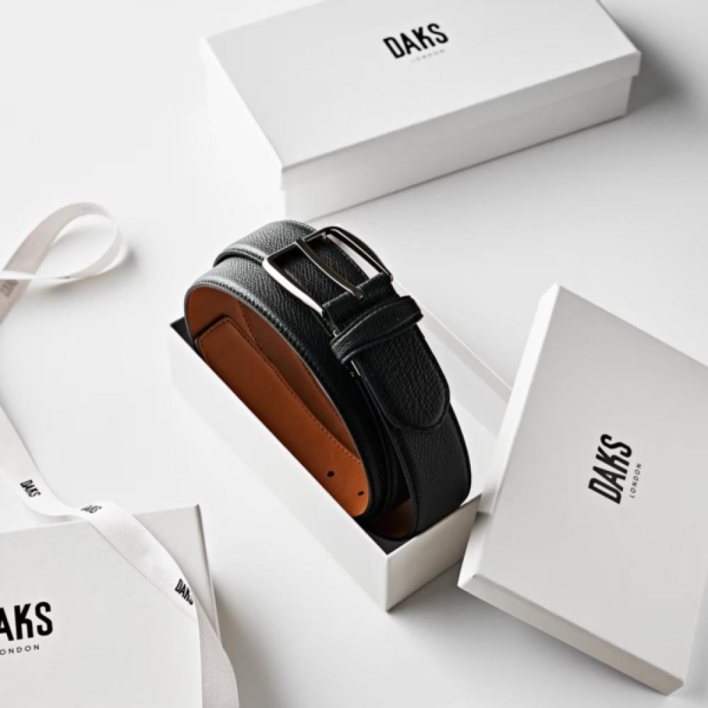 Daks Premium Black Europe Imported Cowhide Belt Dbbe6e384bk Single option