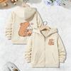 Casual Hoodie Capybara Lovely Design Jacket for Boys Girls Zipper Spring and Autumn Trendy Animal Cartoon Sweatshirts Zip Up