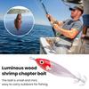 8CM/6G Colorful Fishing Lure with Squid Hook Glow in The Dark Realistic Luminous