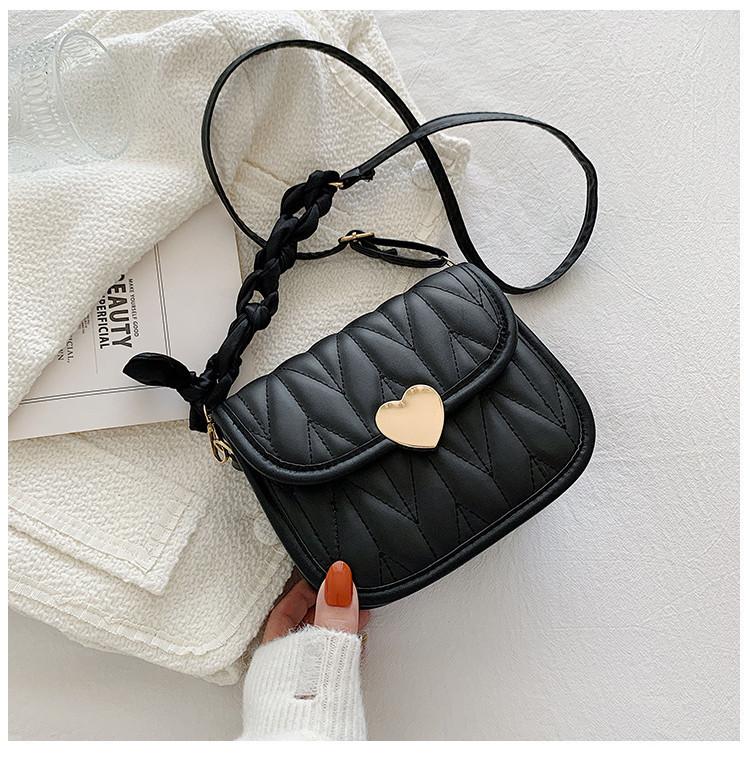 Trendy French Inspired Crossbody Bag For Women Fashionable Summer Style 2021 чёрный