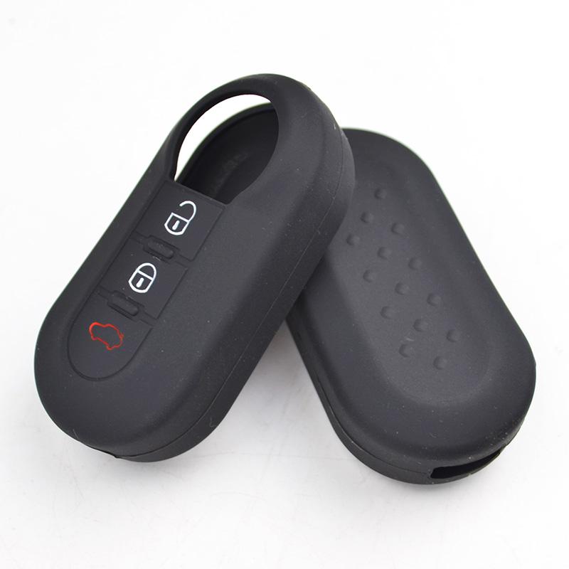 3 Button Silicone Key Cover Fit For Fiat 500 Panda Punto Bravo Lancia Ypsilon Stilo Ducato Delta Remote Hull Case Fob Protector