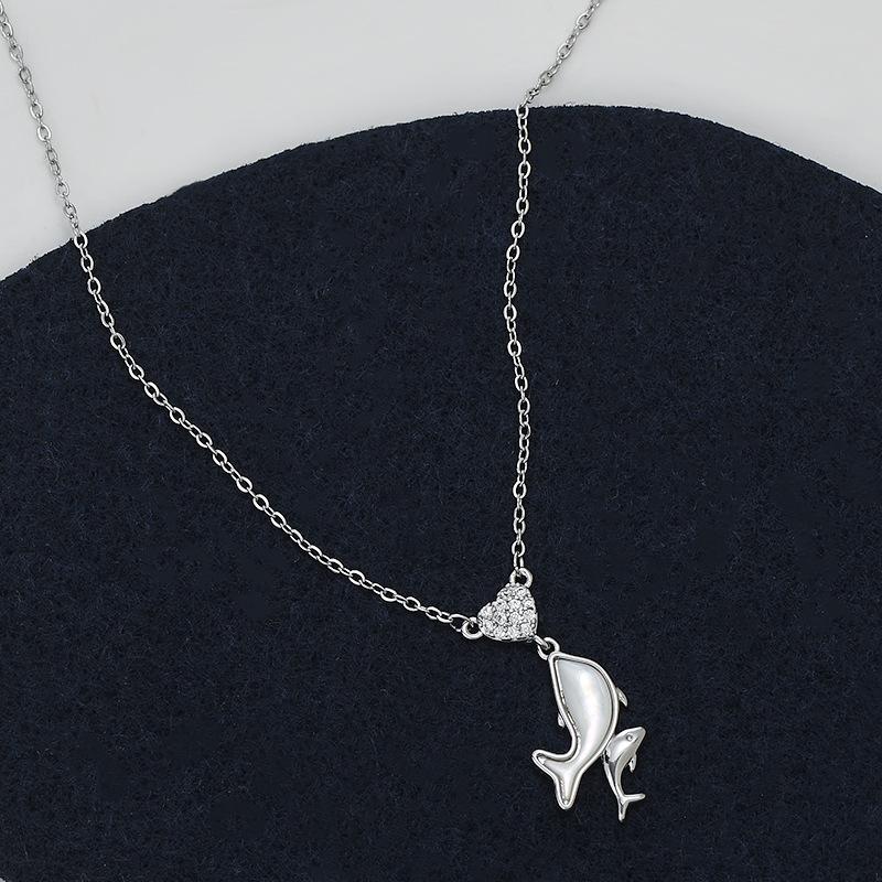 

Ожерелья Niche Design Натуральный перламутровый дельфин Подвеска для женщин Подвески Модные винтажные кулоны Ювелирные изделия