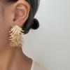 European-American Retro Gold Leaf Earrings