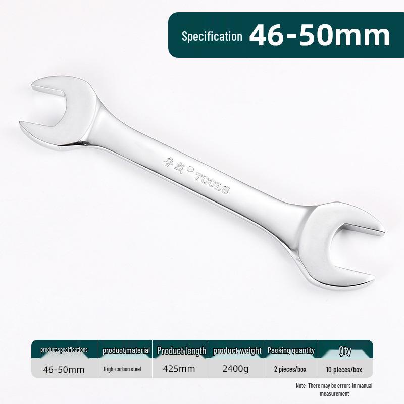 Ruwei Tools Double-Ended Mirror Finish Open-End Wrench, 8-10mm, Multi-Size