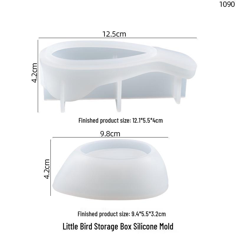 3D Little Bird Storage Box Silicone Mold - DIY Crystal Epoxy Resin