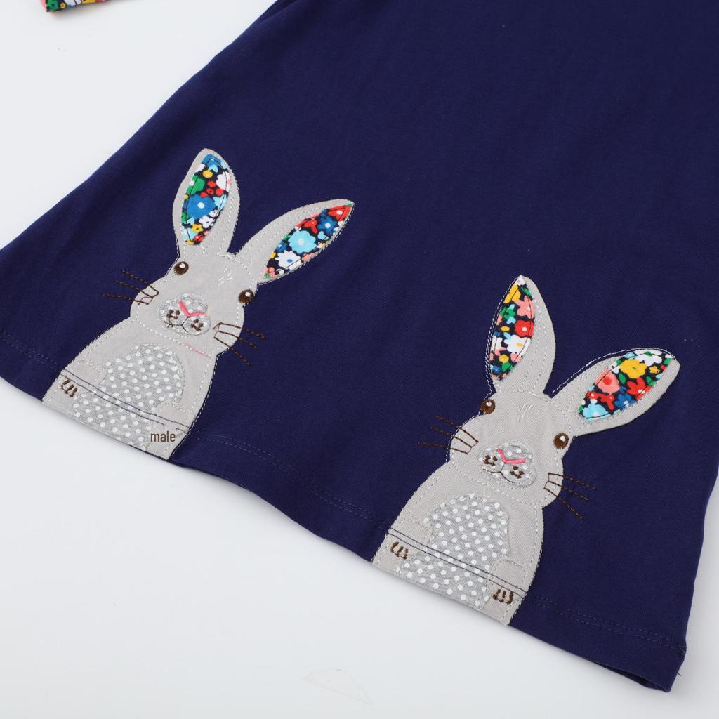 2023 Spring/Autumn Girls' Long-Sleeve Knitted Dress - European & American Style