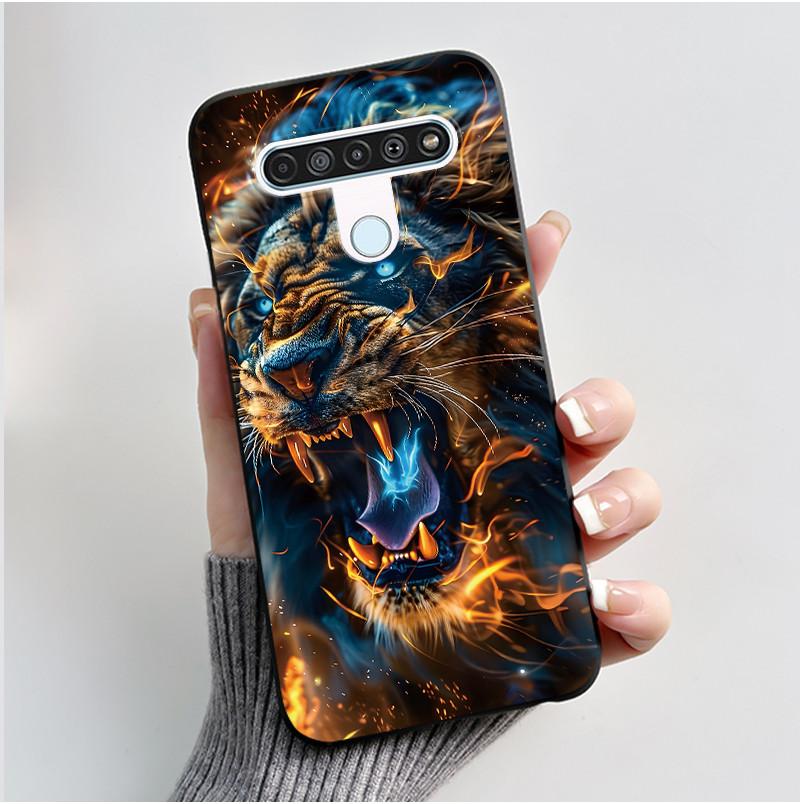 Luxury Cute Cool Boys Girls Case For LG K61 Q61 Q70 Phone Case Black Matte Soft Silicone Back Cover Protective TPU Bumper Shell