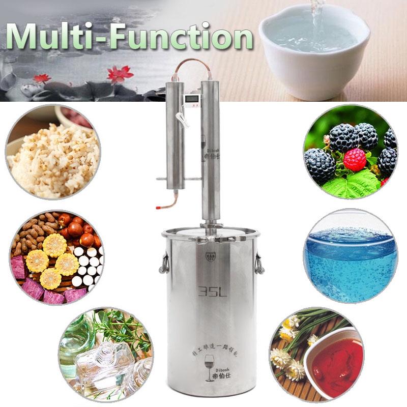 12/20/35L Stainless Efficient DIY Alcohol Ethanol Distiller Home Brew Still Moonshine Wine Making Tools Boiler