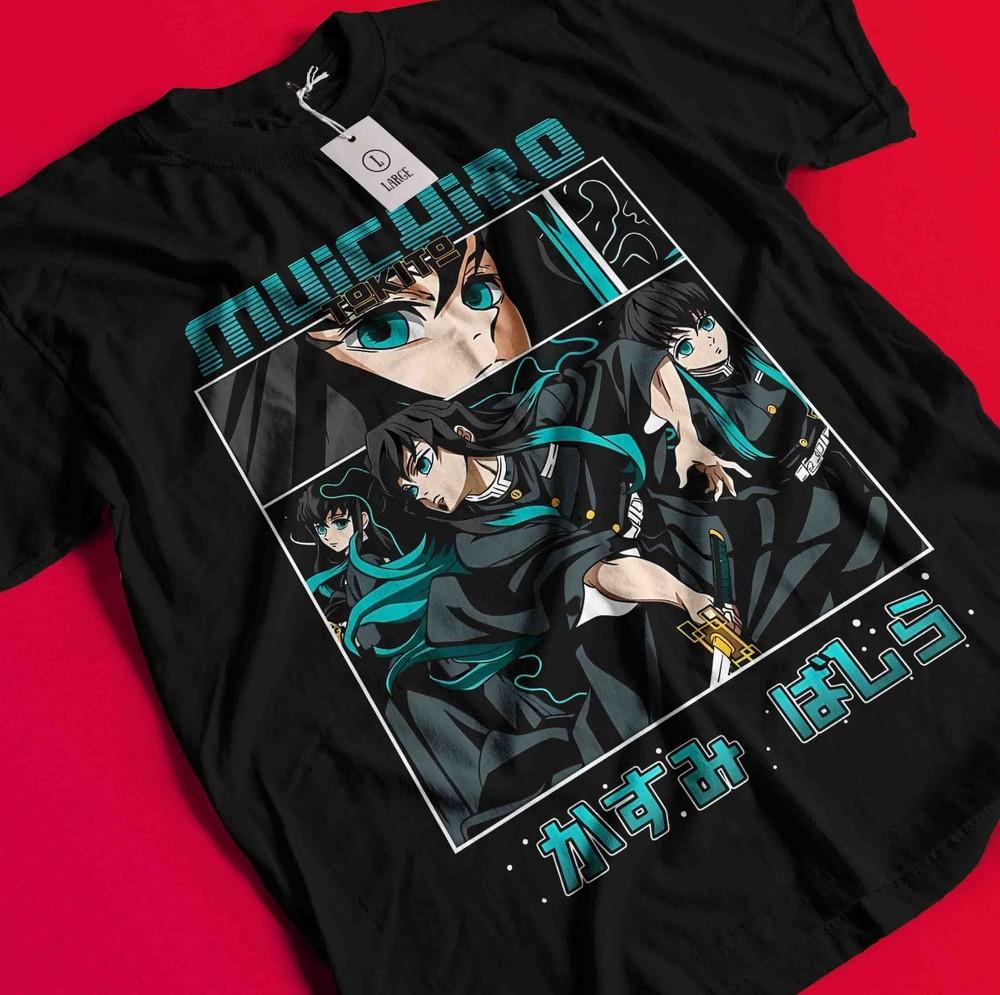 

Demon Slayer Shirt Muichiro Tokito Tshirt Zenitsu T-Shirt Muzan Tanjiro Doma Te BB929 S