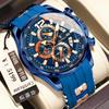 POEDAGAR Luxury Watch For Men Date Chronograph Luminous Waterproof Silicone Male Watch Fashion Sports Quartz Men's Watches