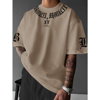 The New Men's T-shirt for Summer 2025 Is a Casual Fashionable Sporty Breathable Soft and Simple 3D Letter Print