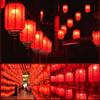 Chinese Retro Red Lantern Festival Printing Landscape Decorative Lanterns Outdoor Waterproof Sunscreen PVC New Year Lanterns