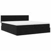 Ottoman Bed with Mattress Black 200x200 cm Velvet