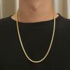 Korean Style Front And Back Keel Chain Titanium Steel Men 'S Sweater Chain Necklace 