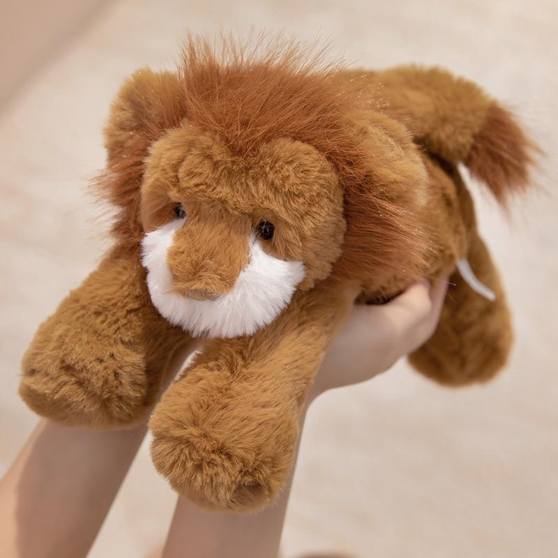 Soft Fluffy Plush Animals Lion Cow Pig Elephant Stuffed Toy for Home Decor Lifelike Plush Lion Cow Pig Elephant Stuffed