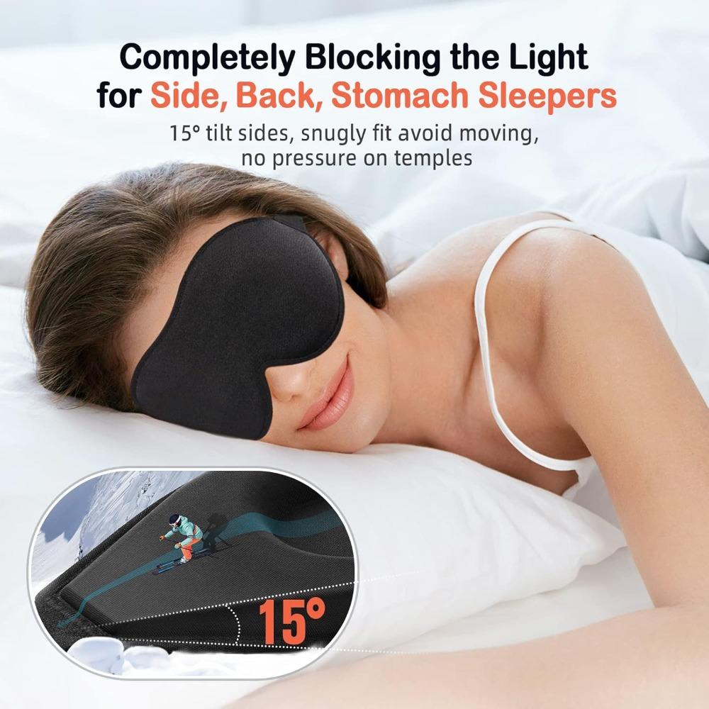 3D Sleep Mask Sleeping Aid Blindfold Block Out Light Portable Soft Memory Foam Face Mask Eyeshade Comfort Three Dimension Design