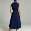 Women's Color Sleeveless Waist Tie Summer Dress - Elegant Versatile Lightweight Dress for Women, Daily Wear, Work, Date, Travel - Multiple Sizes