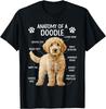 Anatomie eines Doodle-Hundes Doodle-Besitzer Goldendoodle-Mama Geschenk Unisex T-Shirt
