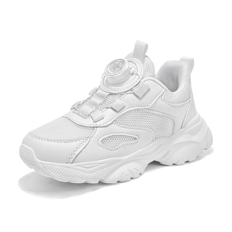 Children'S Fashion Sports Shoes Breathable Student Black School Walking Shoes Anti-Skid Boys& Girls Casual Running Sneaker