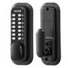 Mechanical Keyless Entry Door Lock, 2.0 Code Upgrade, 4-7 Digits Code, Single-Sided Push Button Combination Mechanical Keypad Door Knob, Auto Locking,