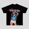 Tate McRae Portrait Graphics Cotton Unisex Shirt 2026 Summer Harajuku Unisexs Womens Y2k Short Sleeve Oneck Tshirt Fan Gifts