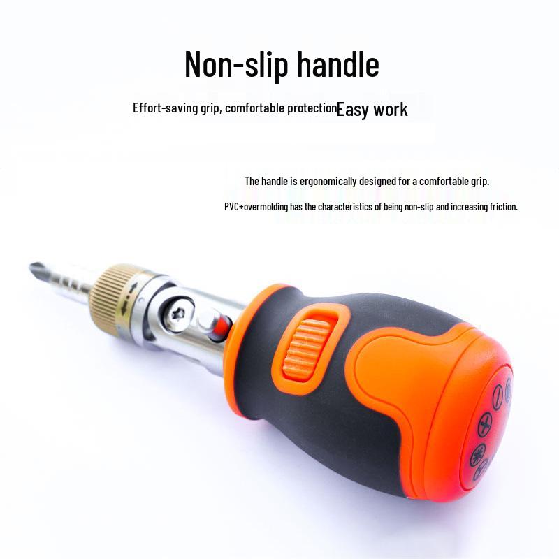 Multi-angle Ratchet Screwdriver Set with Phillips, Flathead, and Torx Bits