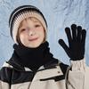 3Pcs Children Winter Hat Neck Warmer Gloves Set Fleece Lining Kids Beanie Scarf Suit Outdoor Child Cap for Girls Boys 4-10Y
