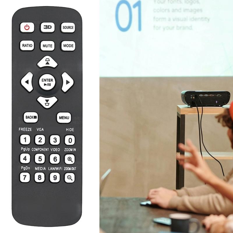Universal Replacement Remote Control for X128GH X118H X1126AH D616D Multiple Projector Models And More Black